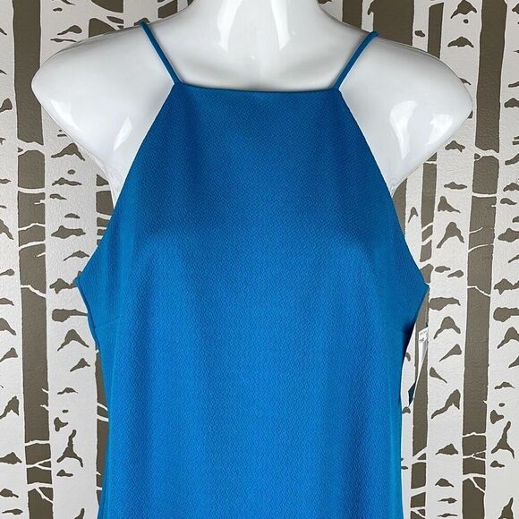 Trina Turk High Neck Ruffle Hem Mini Dress 2 - Picture 4 of 9